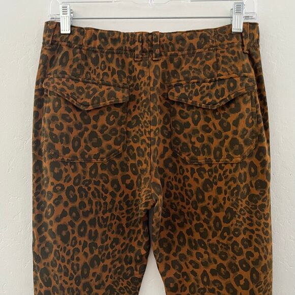Sanctuary x Anthropologie Leopard Print Zip Ankle Jogger Pants Stretch XS NWT - Picture 12 of 13